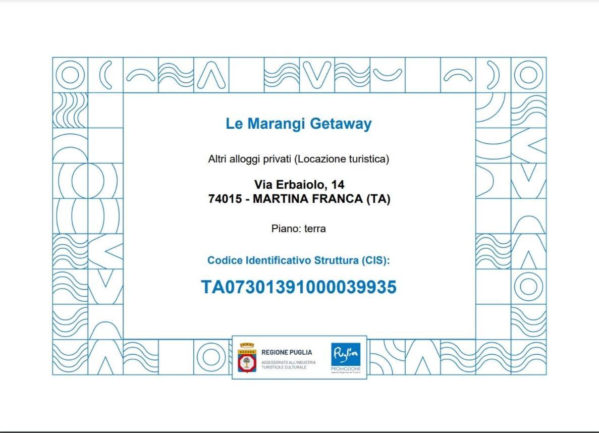 Le Marangi Getaway Suite Martina Franca Exteriör bild